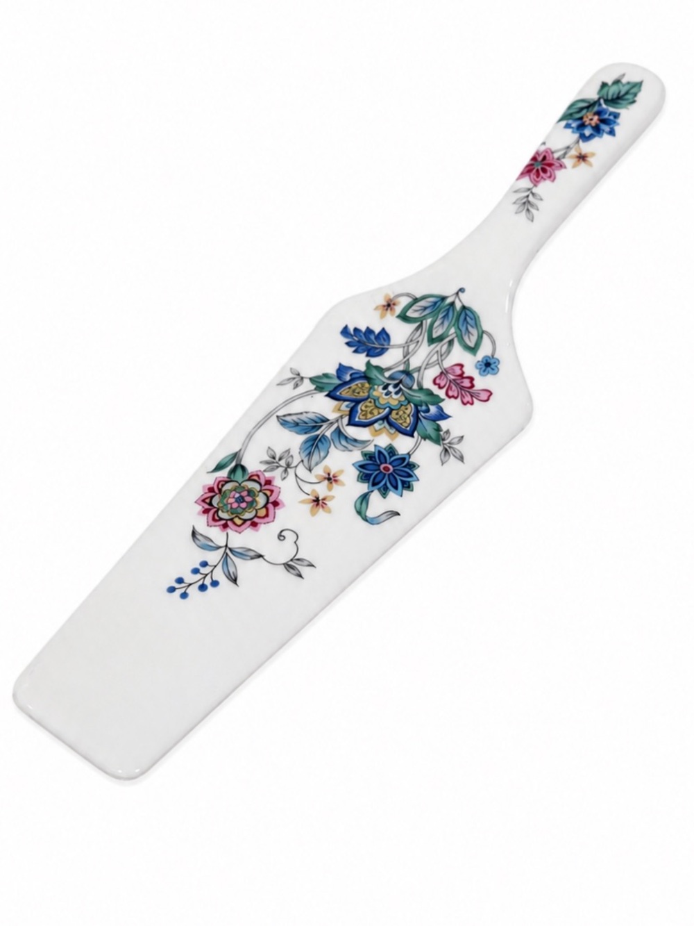 Vintage Japanese Floral - Andrea By Sadek  - White Ceramic Server